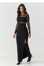  Lange jurk model 218306 Makadamia 