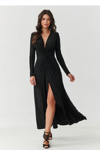  Lange jurk model 220464 Makadamia 