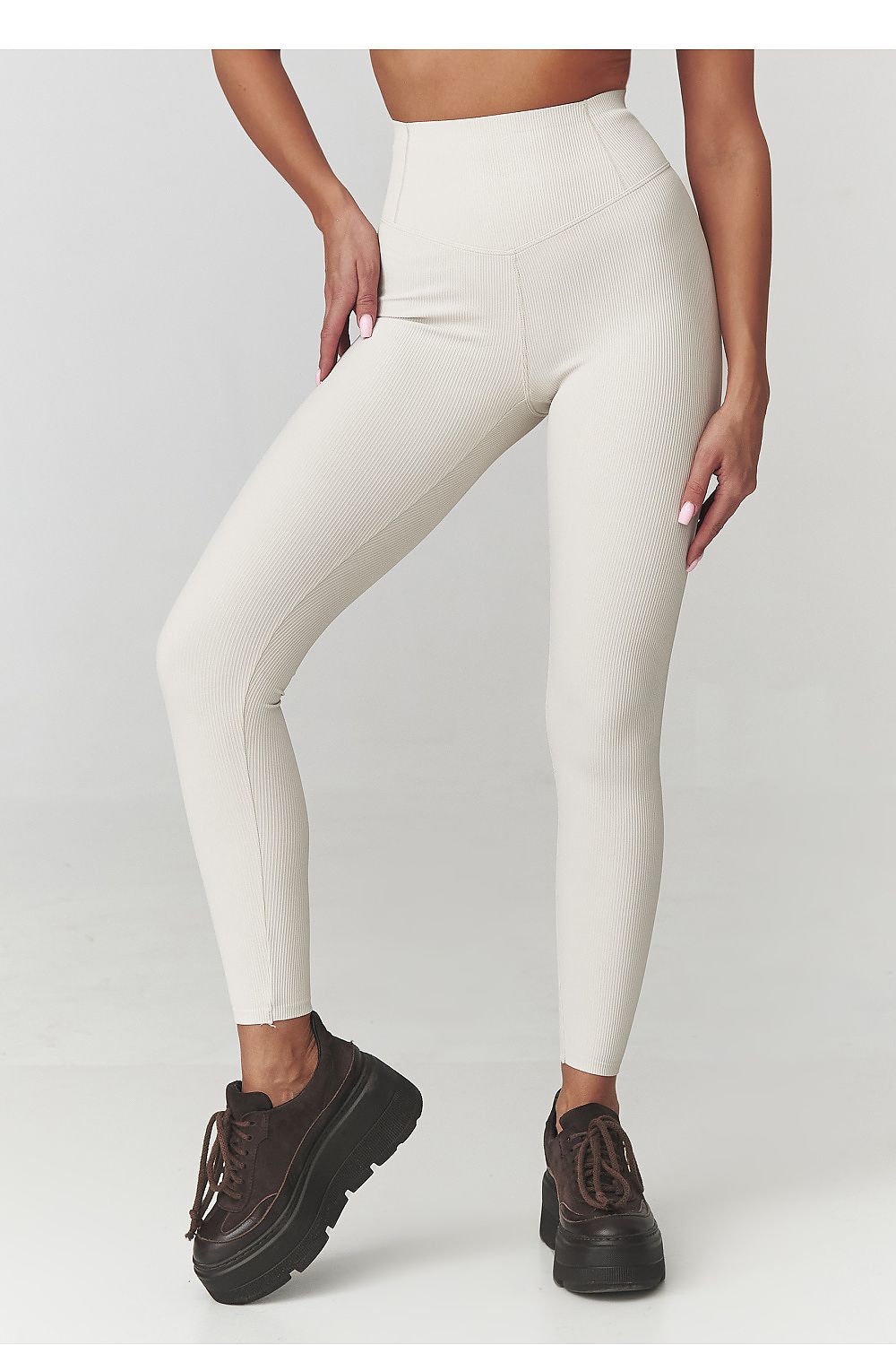 Lange leggings model 220766 Makadamia  Hoofdafbeelding