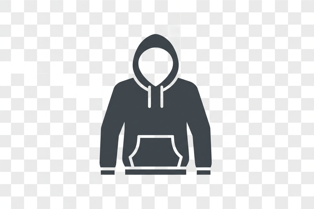 Een donkergrijze hoodies icoon voor in de stijl van het ELLA 7.0 template